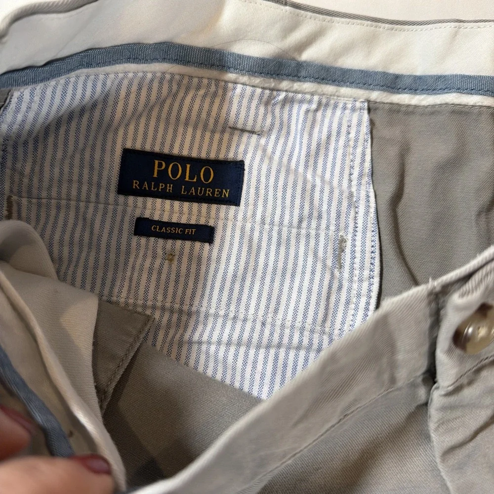 Polo Ralph Lauren Pants Mens‎ 38x30 Gray Classic Fit Chino Cotton Casual